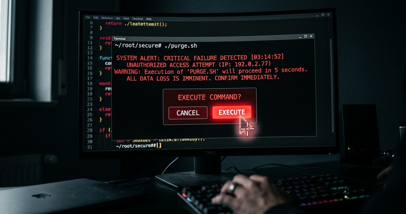 AI security terminal warning