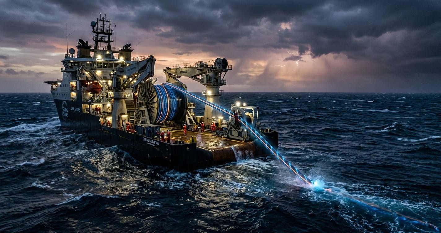 Cable laying ship
