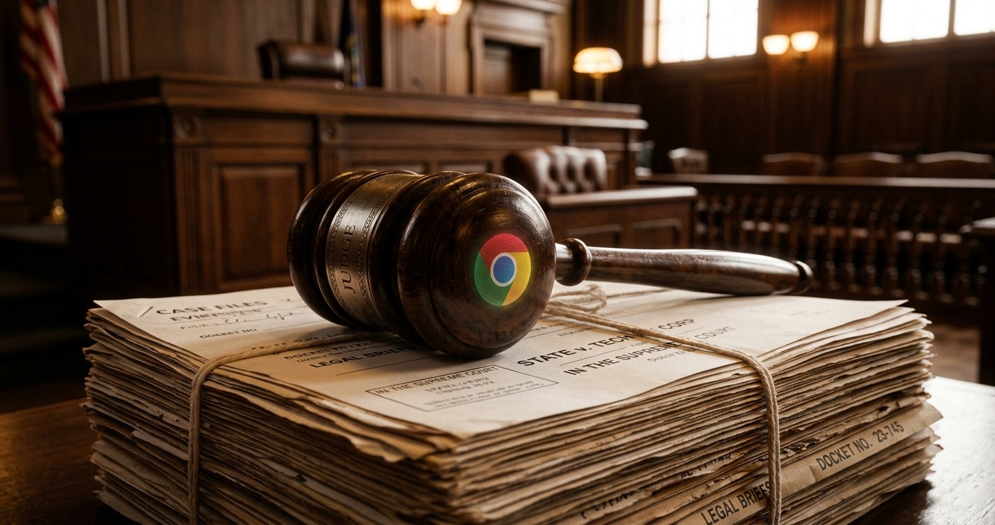 Judge's gavel smashing a chrome-plated sphere