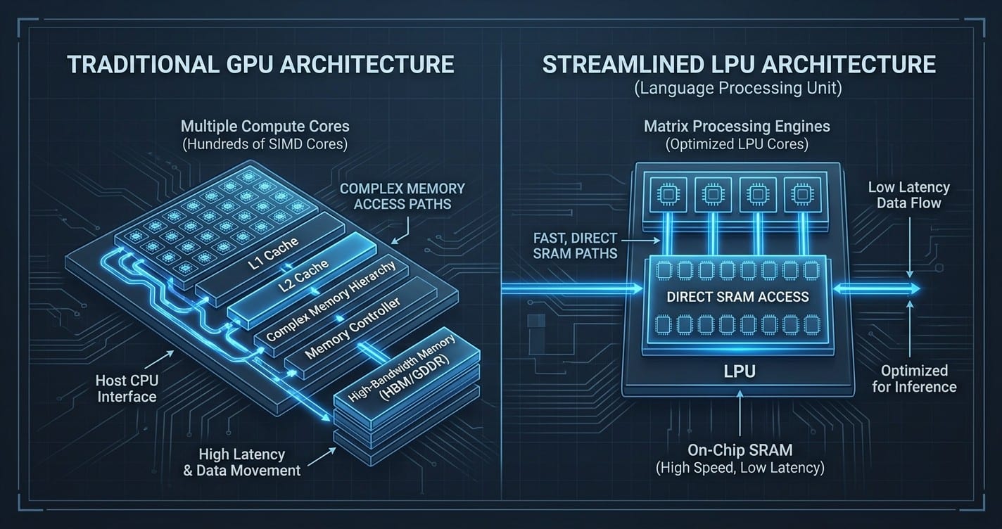 LPU vs GPU architecture comparison