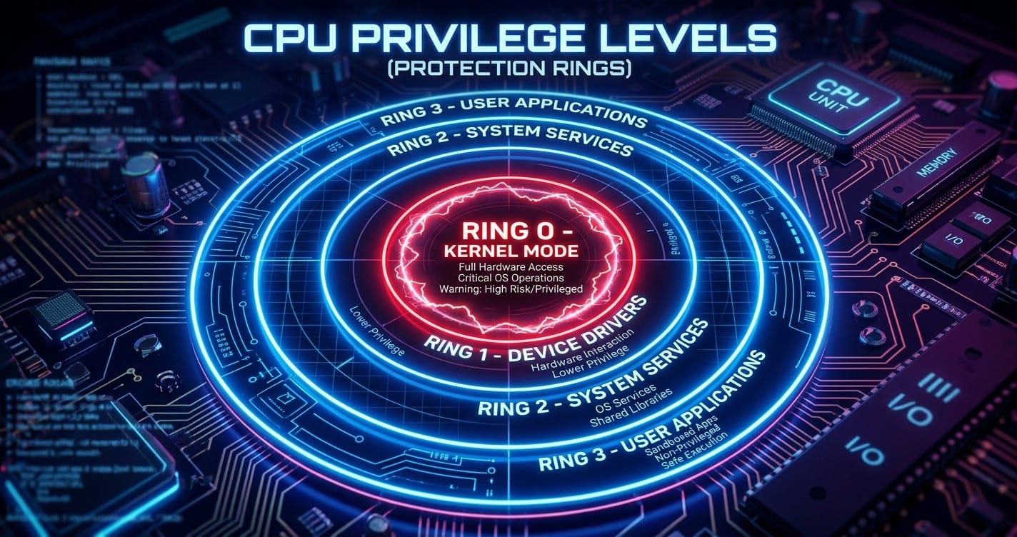 CPU Privilege Rings Architecture