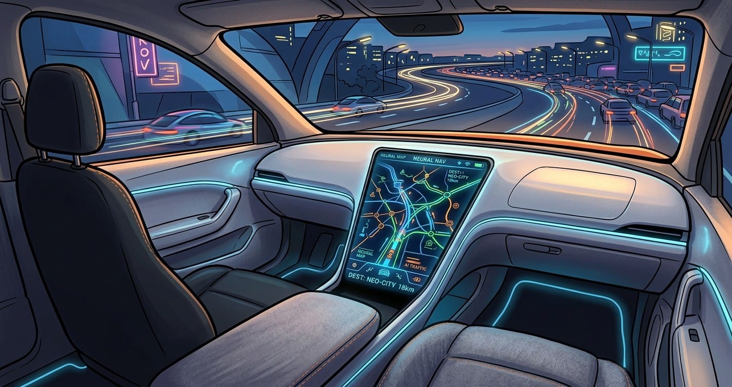 Intérieur du Cybercab de Tesla