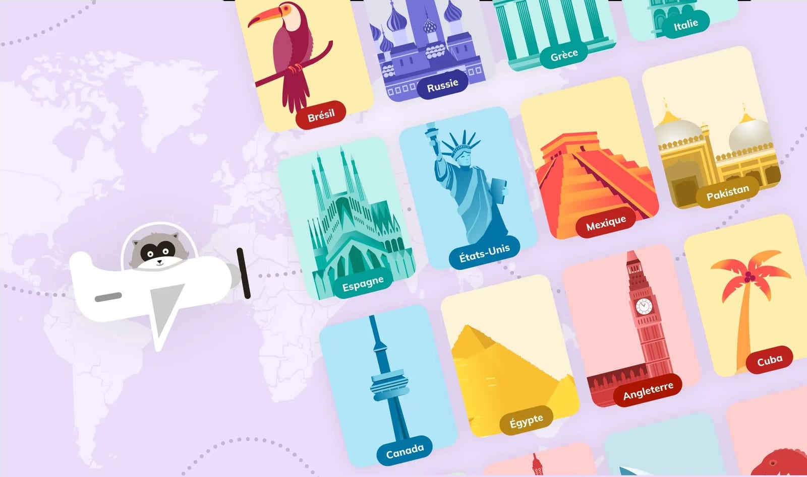 The countries kids travel to through their reading.