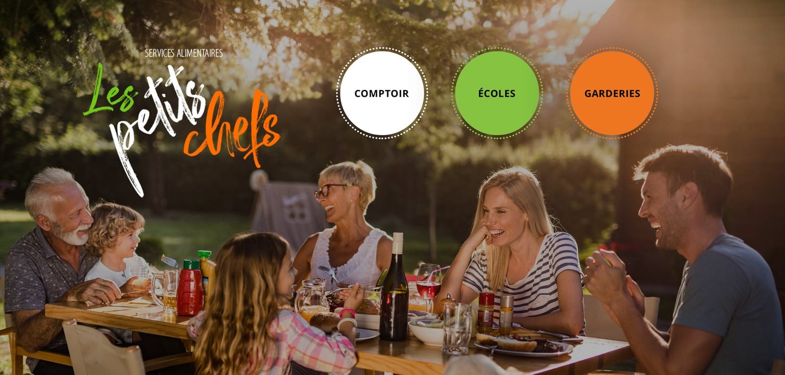The home page: counter, schools and daycares.